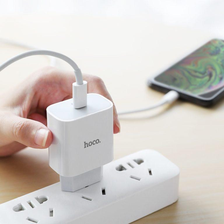 Мережевий зарядний пристрій HOCO C76A Plus Speed source PD20W charger set, колір білий 6931474746924 Одеса - фото 7