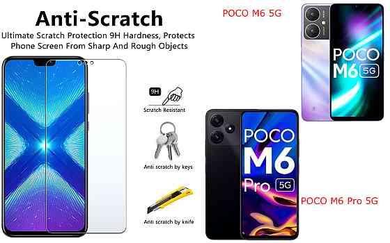 Защитное стекло NeoGlass для POCO M6 5G, POCO M6 Pro 5G – ультрапрозрачное и устойчивое Киев