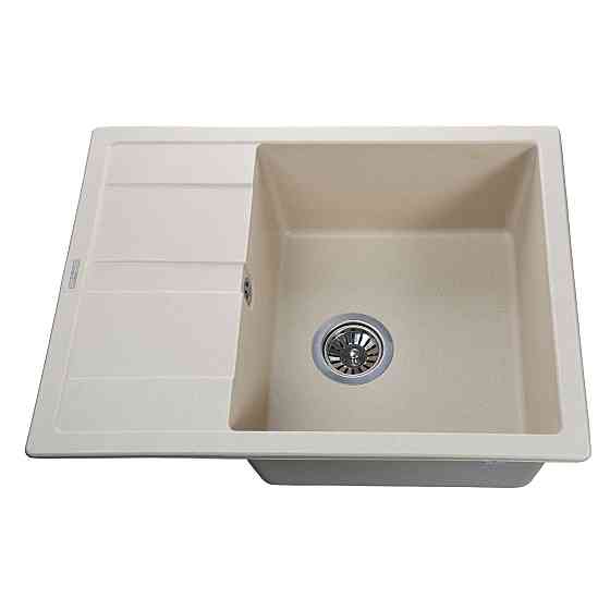 Гранітна мийка Globus Lux ONE слонова кiстка 650х500 Киев