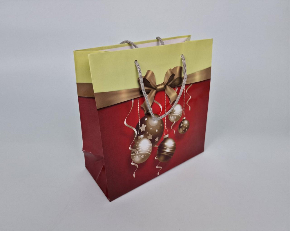 Пакети паперові подарункові, новорічні Квадрат 23*24*10 — 32 (12 шт.) Харків - фото 1