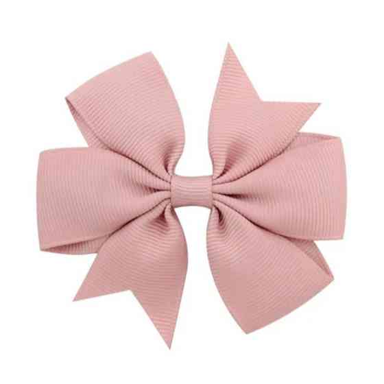 Дитяча заколка бантик пудра, 1шт., розмір бантика 8см Київ