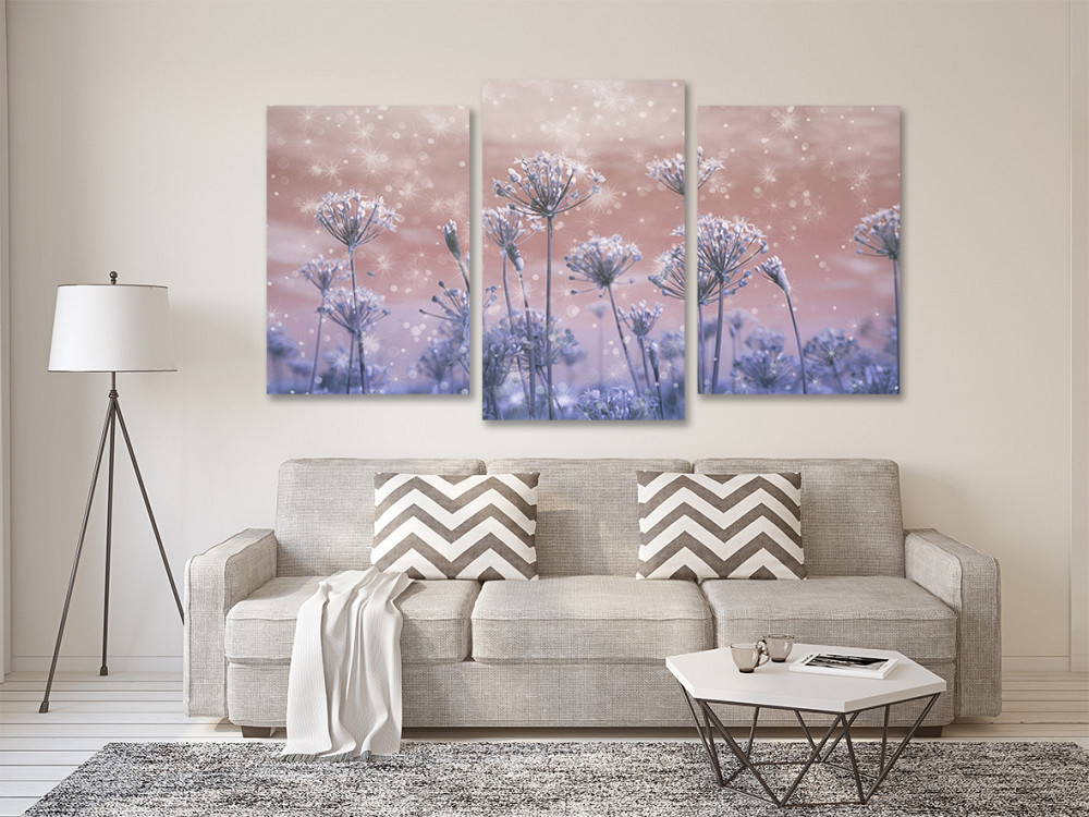 Модульная картина в гостиную / спальню  Квіти в росі Art-689_3 70x130 см Київ - фото 2