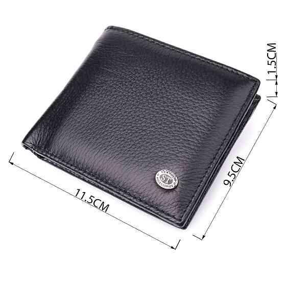 Чоловіче шкіряне портмоне із затискачем ST Leather 22485 Чорний Київ