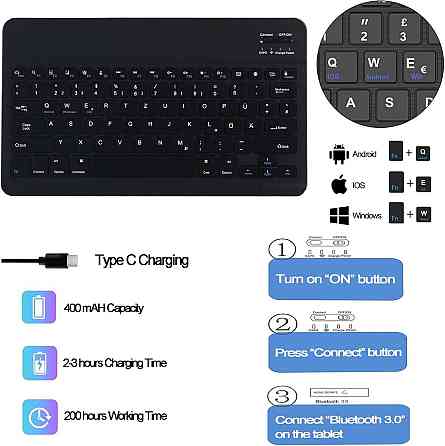 Защитный чехол с Bluetooth клавиатурой для iPad 10.2 (2019/20/21)/pro10.5(2017)/Air 3 10.5 Днепр