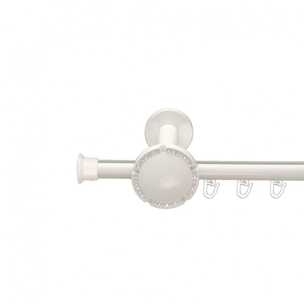 Карниз Orvit Дуо металевий однорядний розета реверс фламо профільна труба  Арктіс 19 мм 200 см (00-00009595) Львів - фото 1