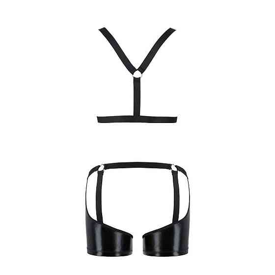 Комплект эротического мужского белья Passion 047 SET JOHN XXL/XXXL Black, трусы, портупея Sex Aura Киев
