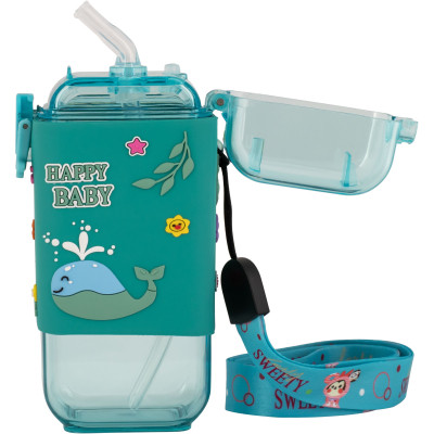 Поильник-непроливайка Baby Team С силиконовой трубочкой и ремешком 225 мл (4824428050913) Винница - изображение 4