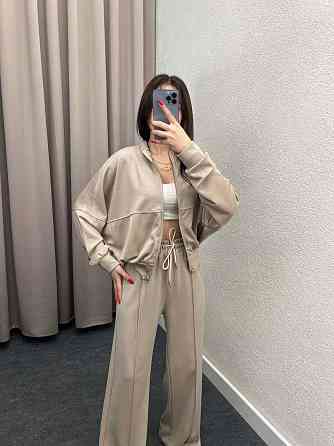 Жіночий спортивний костюм із широкими штанами Бежевий 46/48 Харків