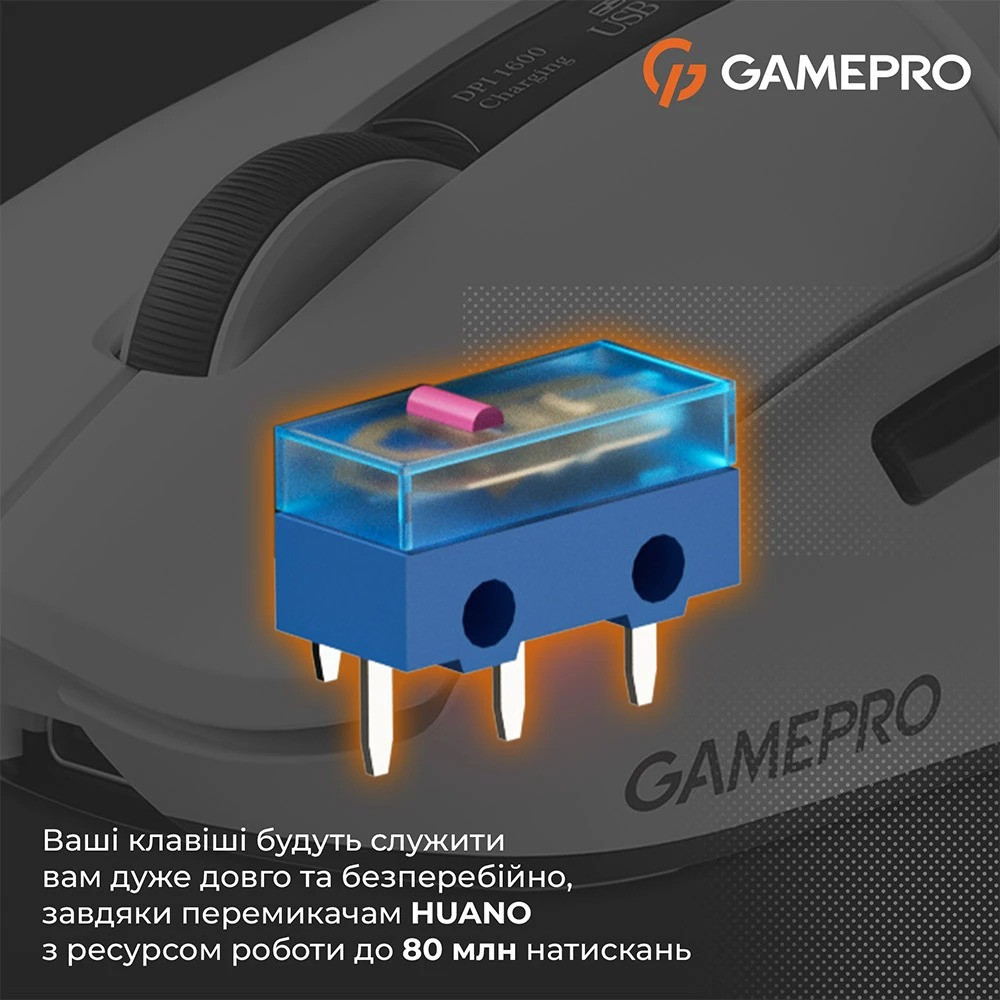 Миша бездротова GamePro Genesis Airmaster White (GM167W) ( 21799 ) Харків - фото 13