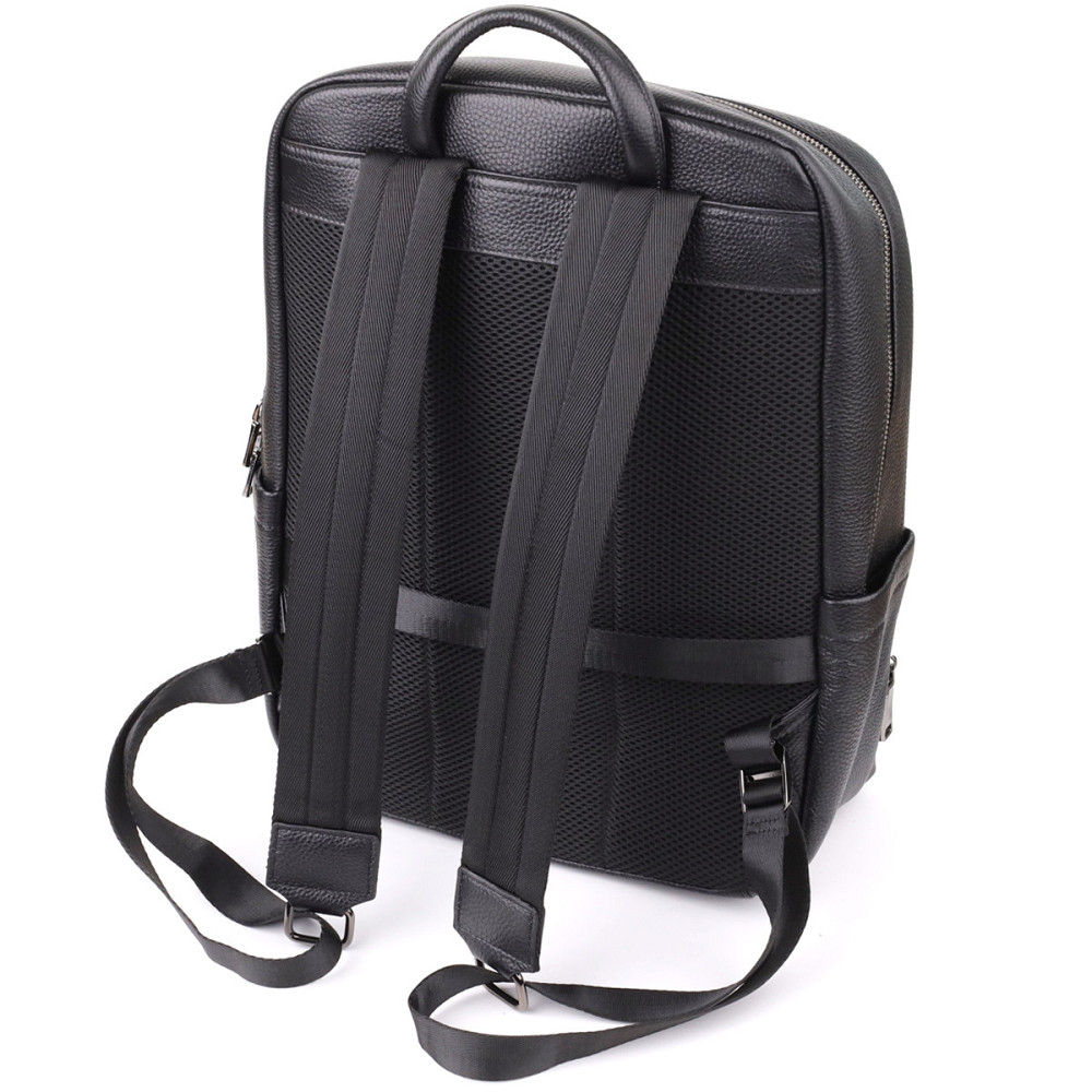 Міський рюкзак унісекс з натуральної шкіри Vintage 23046 Чорний Київ - фото 2