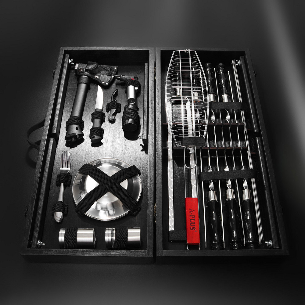 Шампура на подарунок шампури подарункові набори шампурів для шашлику шашличний набір чоловікам у коробці Тернопіль - фото 3