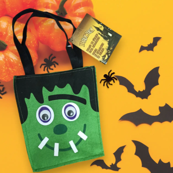 Сумка для цукерок на хелловін Франкенштейн 200 на 205 мм різнобарвний Київ - фото 2