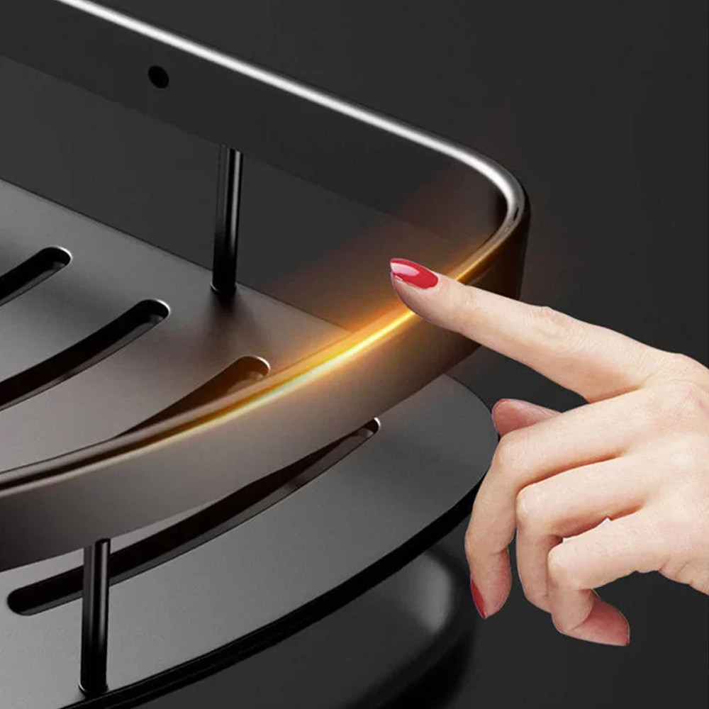 Кутова полиця у ванну (28х21х4,3 см) 1шт, Чорна / Органайзер для ванної / Полиця настінна металева Київ - фото 9