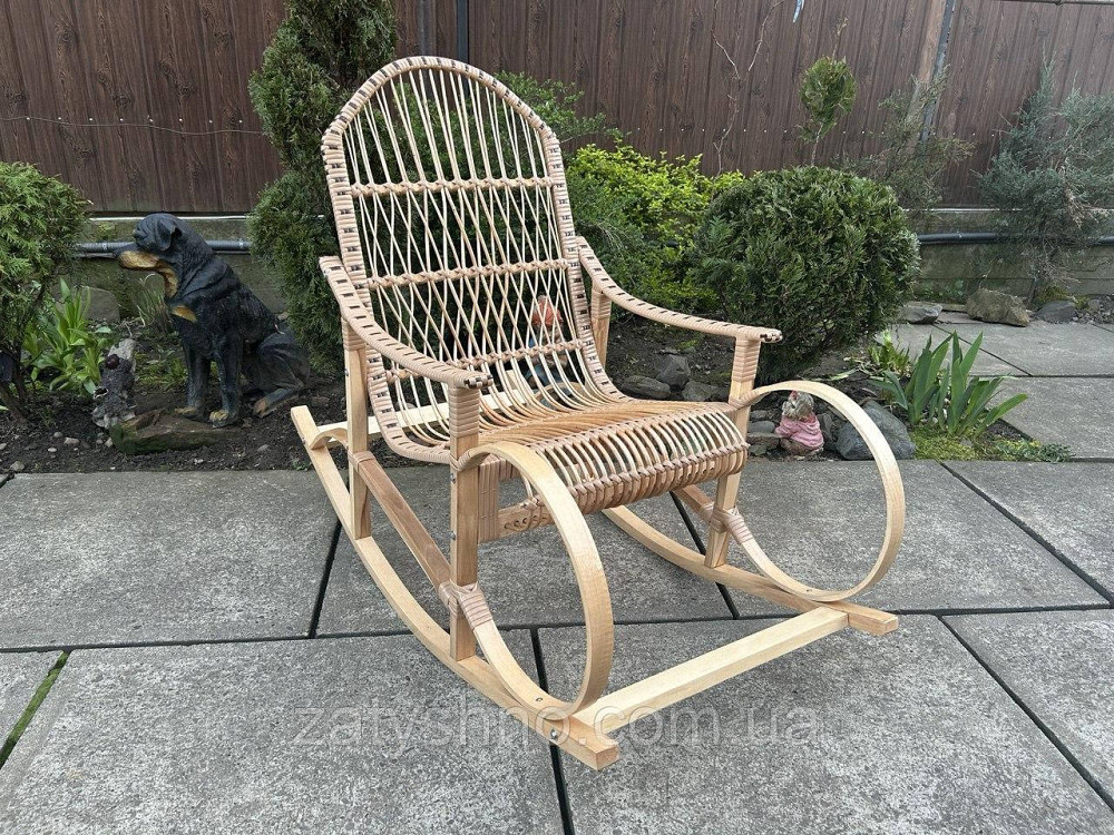 Крісло гойдалка плетена з лози Київ - фото 8