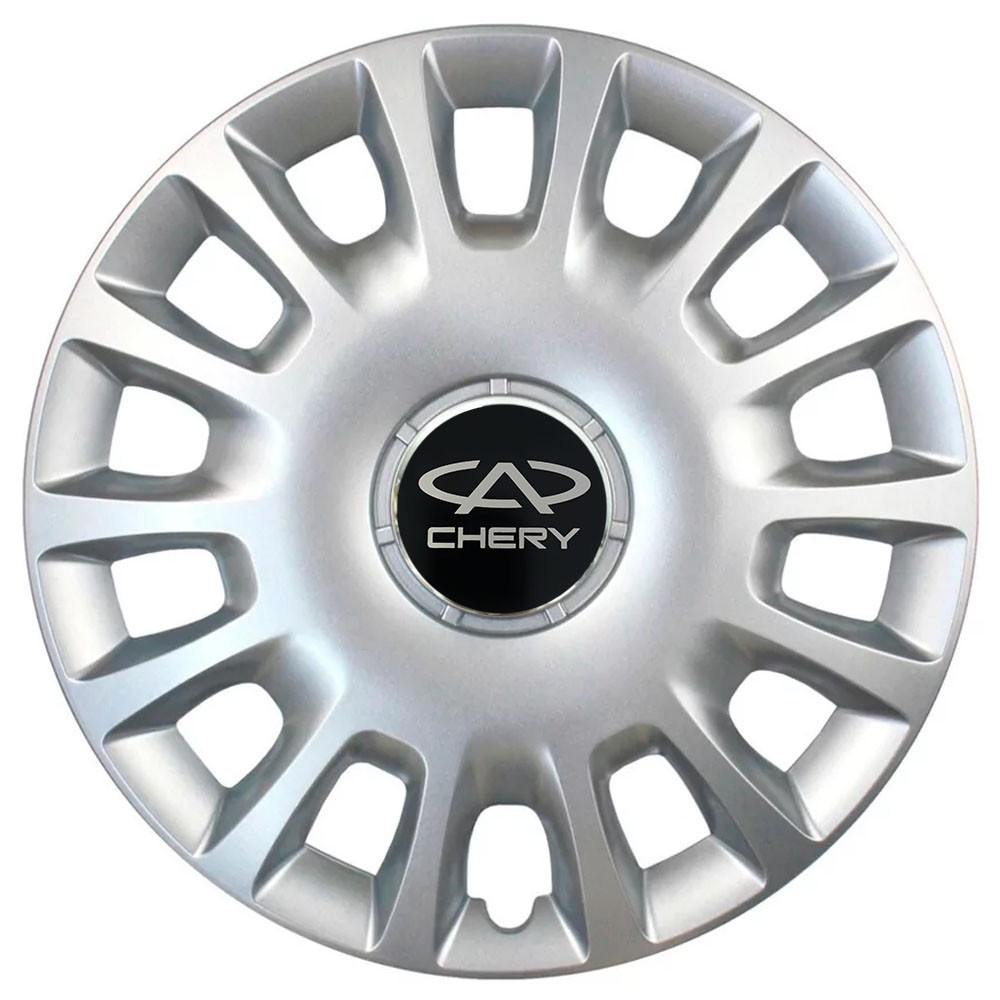 Автомобильные модельные колпаки R14 Chery 214 4шт, SJS, серебряные Киев - изображение 1