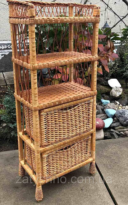 Комод плетеный с ящиками и полками из лозы Киев - изображение 6