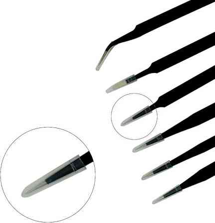 Набор пинцетов 6 шт PT.ESD-10–15, антистатические и антимагнитные, для электроники и ремонта Киев