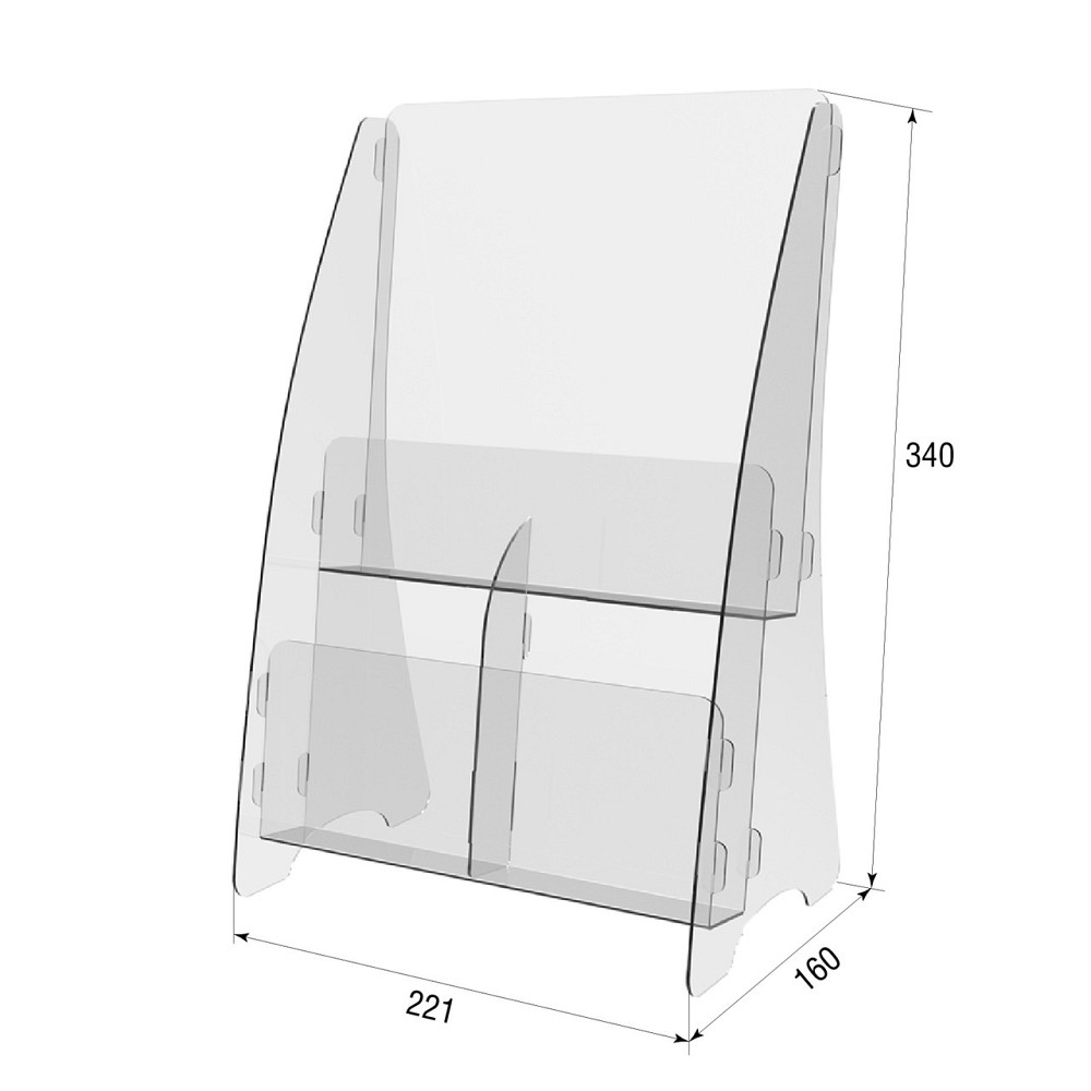 Підставка для буклетів EKOSTAR А4 2 євробуклета Київ - фото 3
