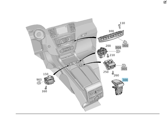Mercedes-Benz  A1669009618 Сенсорна панель керування COMAND у підлокітнику ML/GLE W166 GLE Coupe C292 GL/GLS X166 Одесса