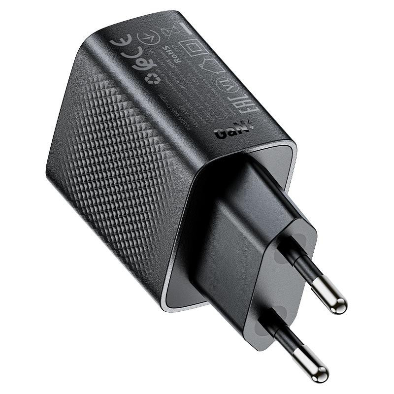 Мережевий зарядний пристрій ACEFAST A102 PD30W GaN single USB-C charger (EU) Black Одеса - фото 5
