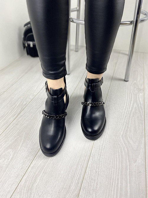 Жіночі черевики MENGTING чорні еко-шкіра 38р. (2029) Коломия - фото 7