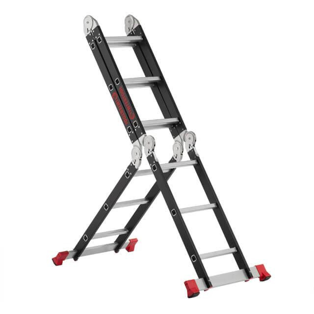 Драбина багатофункціональна трансформер, 4×3 сходинки, сталевий профіль, 3,38 м, 150 кг INTERTOOL LT-0023 Киев - изображение 11