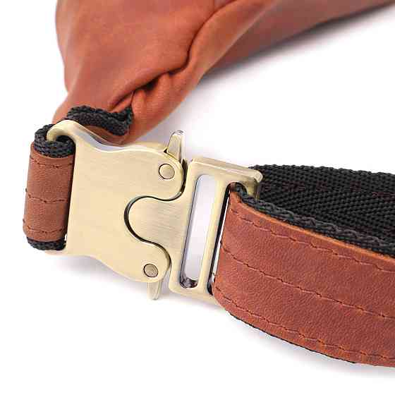 Бананка для чоловіків відмінної якості з натуральної шкіри вінтажної шкіри Shvigel 23140 Рудий Київ