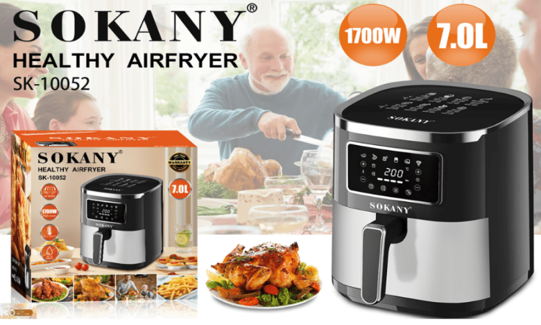 Аерофритюрниця SK-10052 7 л з гарячою циркуляцією повітря, таймер 60 хв, 80–200°C, захист від перегріву Одеса - фото 1
