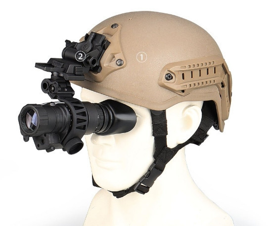 Монокуляр нічного бачення PVS-14 (до 400м) із кріпленнями Mount на шолом Вінниця - фото 3