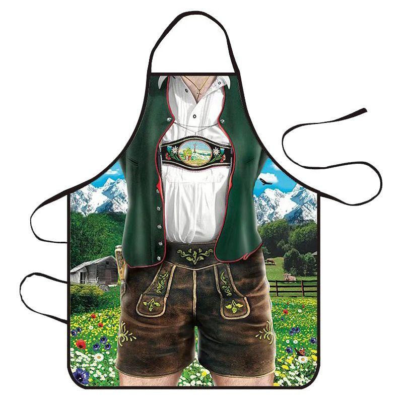 Фартух з приколом Баварський костюм 75 на 60 см різнобарвний Київ - фото 4
