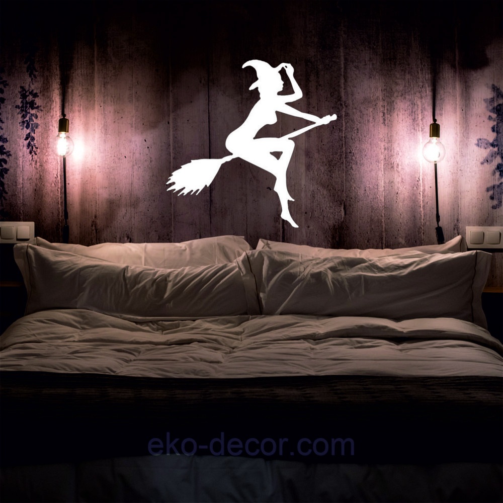 Декоративное настенное Панно «Ведьма на метле», Декор на стену 90*88 см, Белый Киев - изображение 10