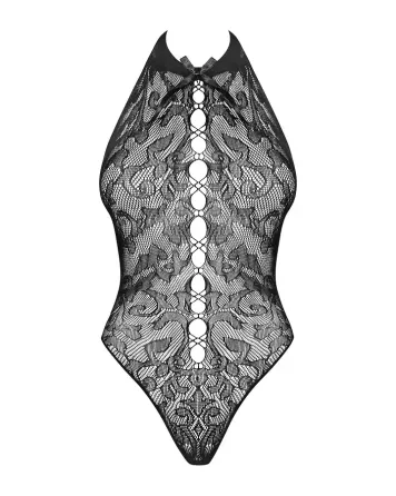 Бодістокінг з великими осередками та відкритою спиною Obsessive B113 teddy S/M/L, халтер Львів