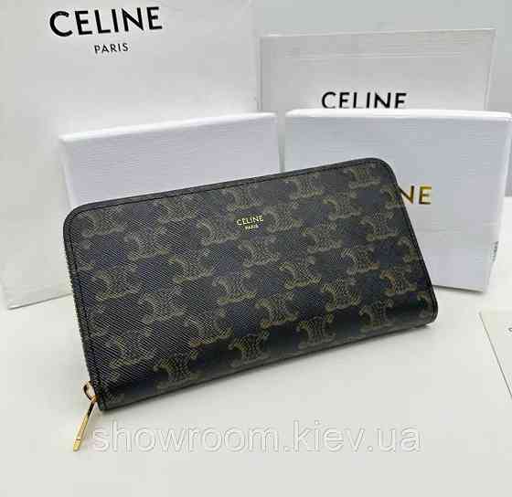 Женский кошелек на молнии Celine (А14) черный Киев