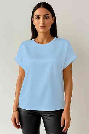 Женская футболка из шелка Голубой L Харьков