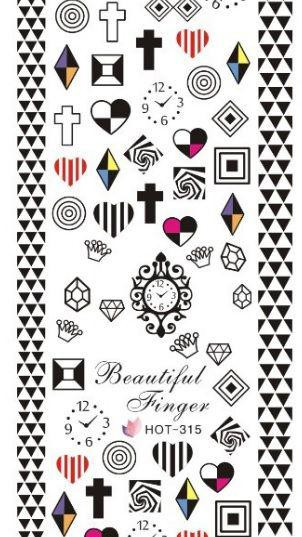 Наклейки для ногтей мистические 12 на 5 см разноцветный Киев - изображение 1