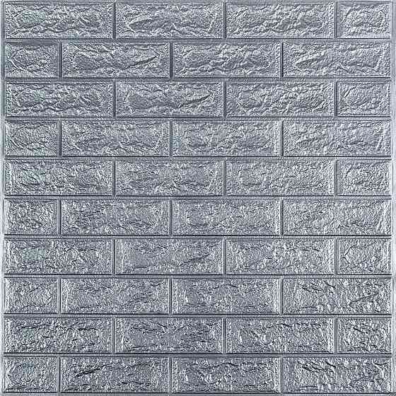 3D панель самоклеющаяся 700х770х3мм кирпич Серебро (017-3) SW-00000230 Киев