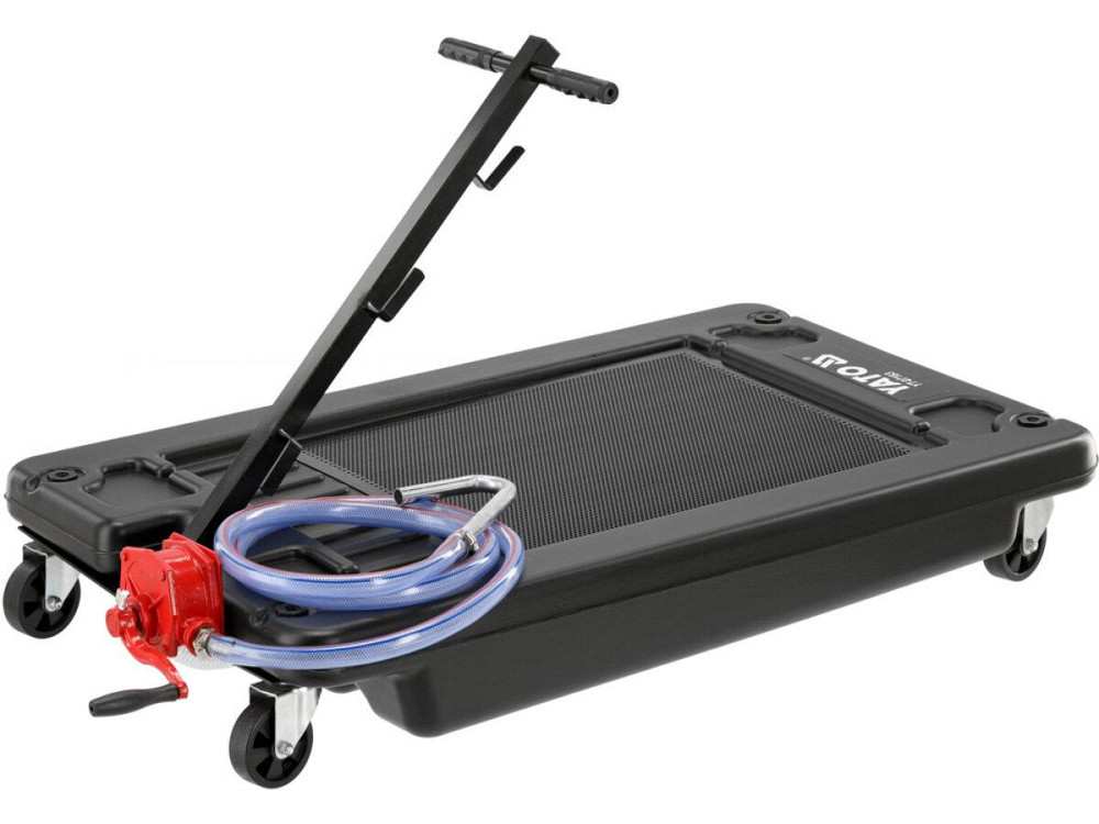 Пристрій для зливу оливи з помпою YATO ванна V= 65 л 111х 70х 15 см, на 4-х колесах, h= 185 мм [1] Одеса - фото 1