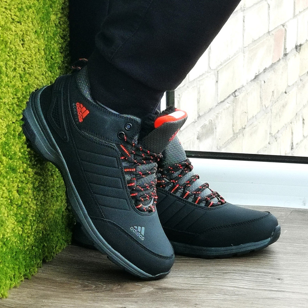 Зимові Кросівки Adidas GORE-TEX Чоловічі Чорні з МЕХОМ Черевики Адідас (розміри: 42,43) ВідеоОбзор Дніпро - фото 10