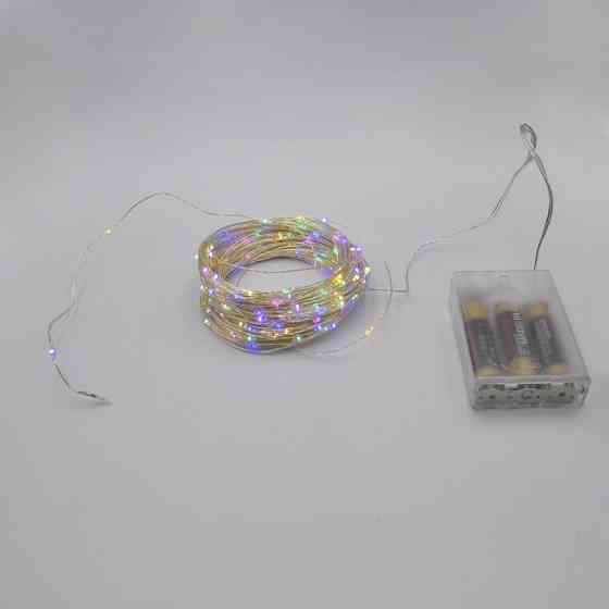 Xmas гирлянд 200 Led (Copper) на медной проволоке (Капля росы) M Мультицветная от батареек+USB 7295 Одесса