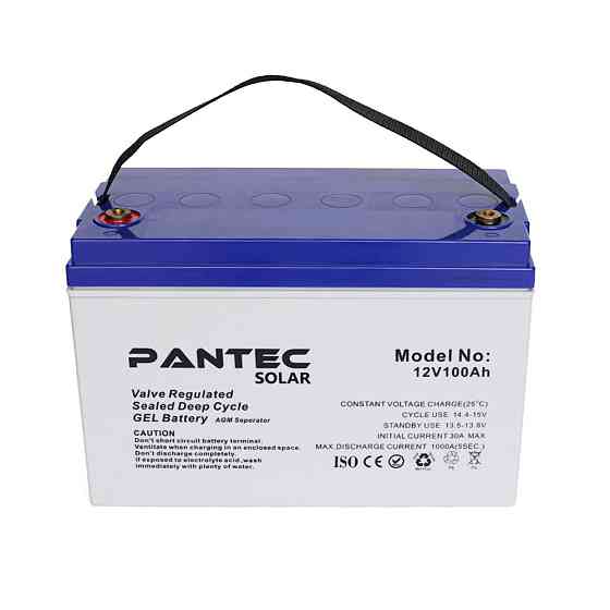 Акумуляторна батарея PANTEC  100-12 GEL 12V 100 Ah (330 x 173 x 218), 30.4 kg Grey Q1/48 Київ
