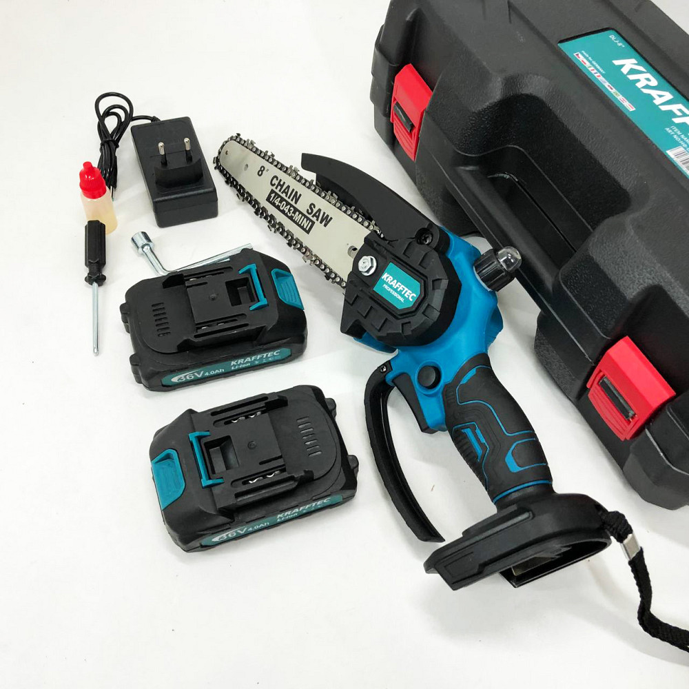 Цепные электропилы по дереву Krafftec, АКБ пила ножевка для сада, Хорошая аккумуляторная пила BC-44 Львов - изображение 1