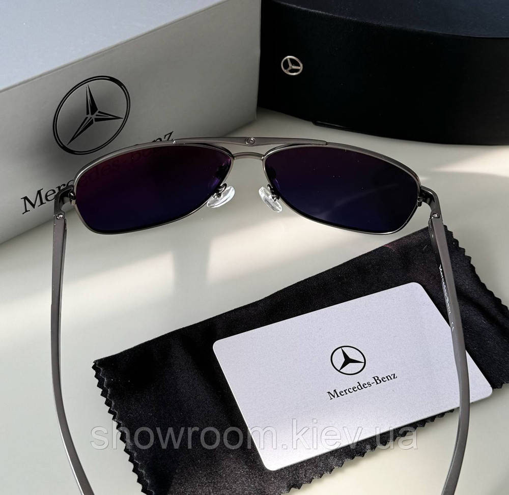 Чоловічі сонцезахисні окуляри Mercedes (816) grey Київ - фото 5