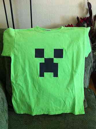 Футболка Minecraft с крипером S, Красный Черновцы