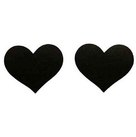 Прикраси для сосків сердечка 6 на 5 см чорний Київ