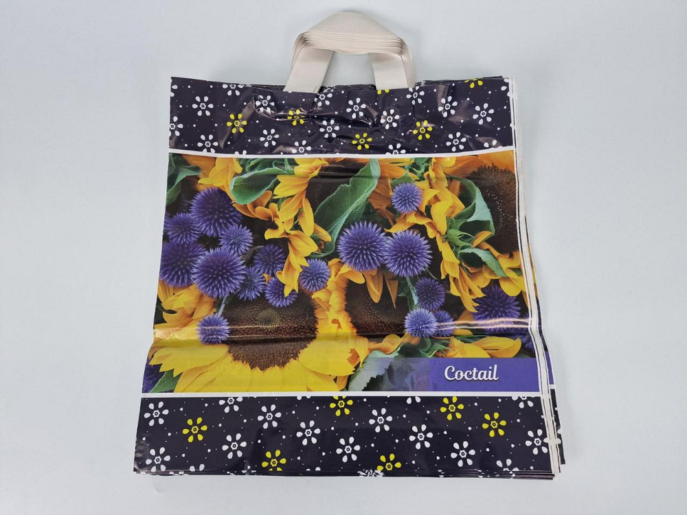 Пакет із петльовою ручкою спр П "Коктейль," (38х42+3) 90 мк (50 шт.) Харків - фото 1