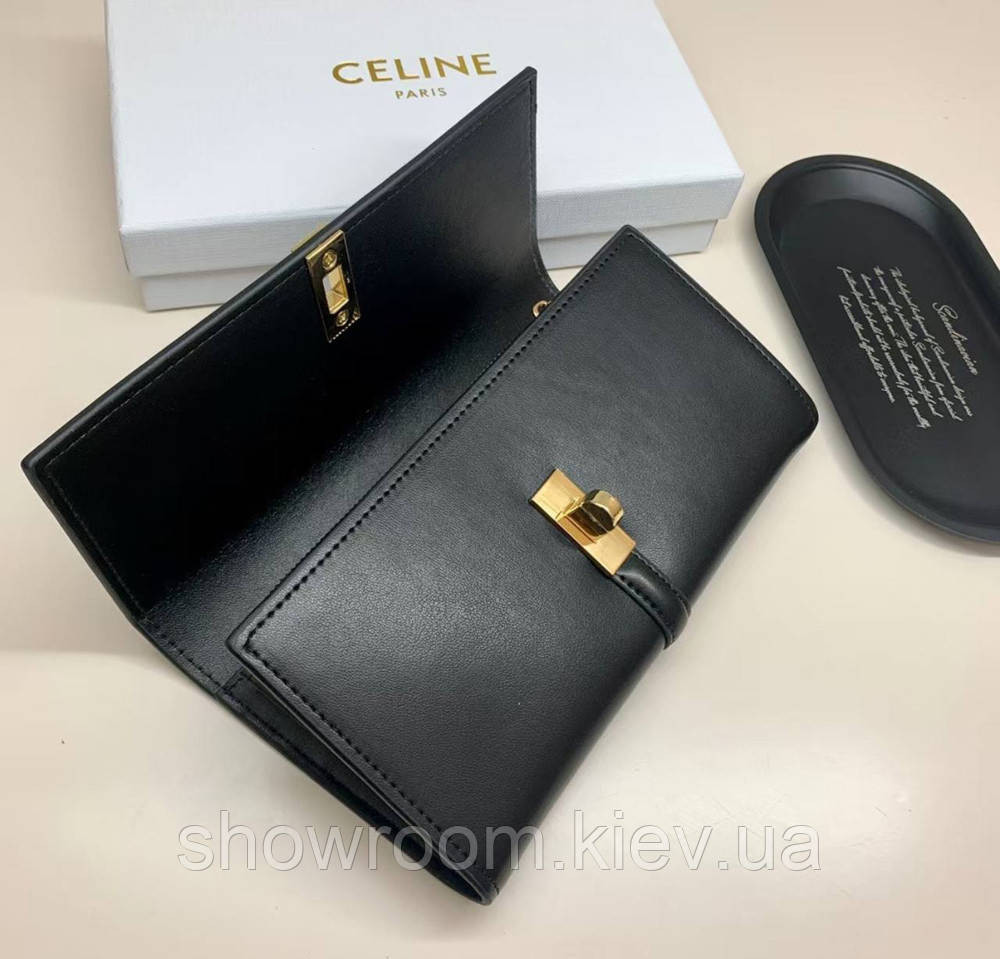Жіночий брендовий гаманець Celine (924) black Київ - фото 7