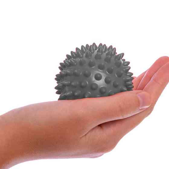 Масажний м'ячик EasyFit PVC 7.5 см жорсткий сірий Коломия