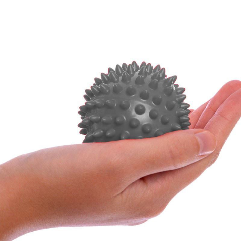 Масажний м'ячик EasyFit PVC 7.5 см жорсткий сірий Коломия - фото 2