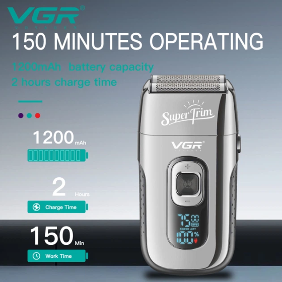 Електробритва шейвер VGR V-332 USB 5 Вт Сріблястий Київ