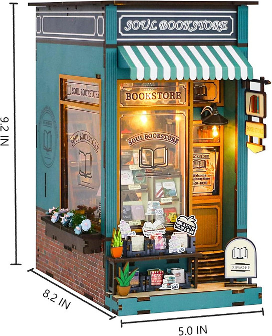 3D Румбокс DIY «Soul Bookstore» Книжкова крамниця M2314 Київ - фото 5